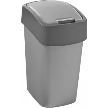 CURVER Flip Bin 9L odpadkový koš stříbrný/šedý