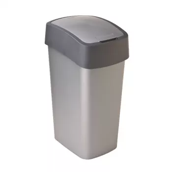 CURVER Flip Bin 45L odpadkový koš stříbrný/šedý