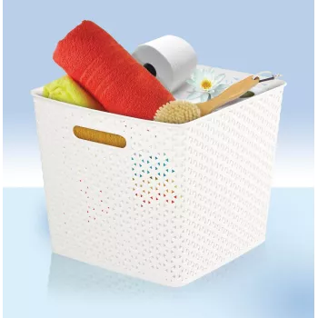 CURVER My Style Square Storage Basket 25L Cream
