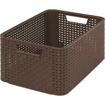 Curver Style Box M 38.6 x 28.7 x 17 cm Dark Brown Storage Box with Lid