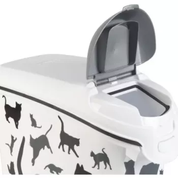 Curver Petlife dóza na psí krmivo 23L černá s designem tlapky