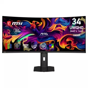 MSI 34 inch QD-OLED UWQHD 280Hz zakřivený herní monitor (9S6-3DE39T-003)