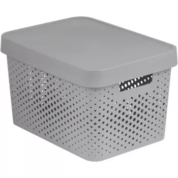 Curver Infinity Recycled 17L Storage Box 36x27x22cm Grey