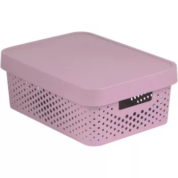 Curver Infinity Recycled Storage Box 11 L, 36 x 27 x 14 cm, Pink
