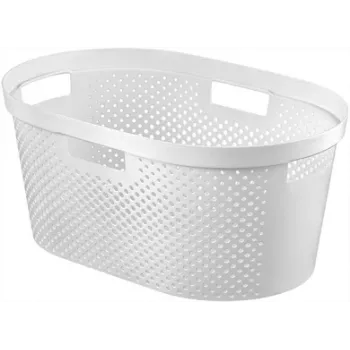 CURVER Infinity Recycled koš na prádlo 40L 59x39x27cm bílý