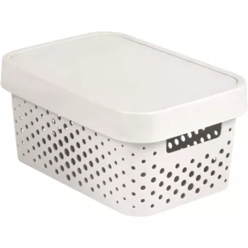 CURVER Infinity Recycled 4,5L úložná krabice s víkem, bílá