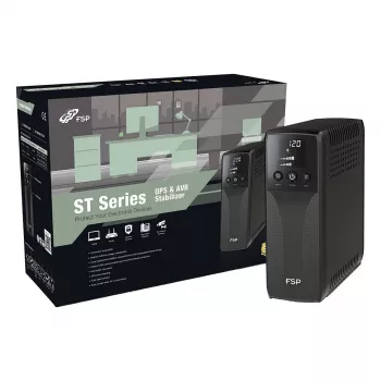 FSP ST 1200 Tower 1200VA 720W Line-Interactive UPS with 4 Schuko Outlets and RJ45 Protection