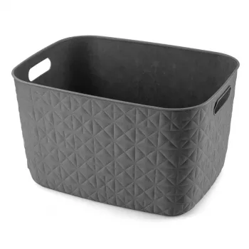 Úložný koš CURVER Softex L 19 l, tmavě šedý, 37,9 x 29,2 x 22,1 cm