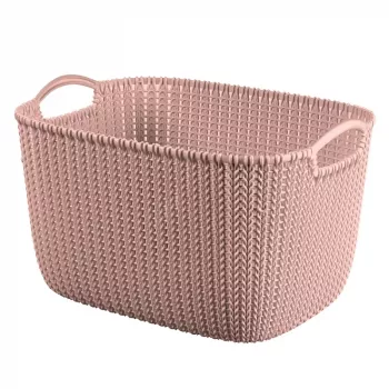 Úložný koš obdélníkový Curver Knit L 19 l 40x30x23 cm růžový