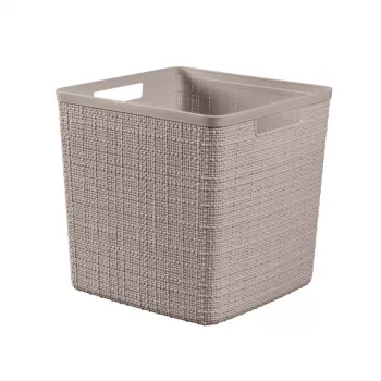 Koš čtvercový CURVER Jute 17 l 28x28x27 cm béžový