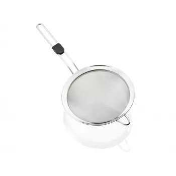 LEIFHEIT ProLine síto Ø20 cm nerezové jemné síto s ergonomickou rukojetí, vhodné do myčky, závěsné oko, odkládací háček
