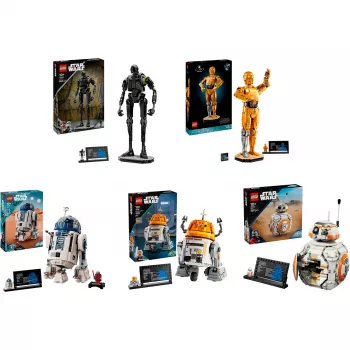 LEGO Star Wars sada droidů (BB-8, R2-D2, BB-9E) robotičtí droidi ovládaní aplikací