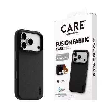 CARE by PanzerGlass Fusion Fabric pouzdro černé s MagSafe pro iPhone 17 Pro