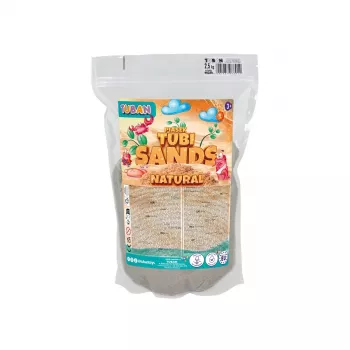TUBAN Tubi Natural Sand doypack 2,5 kg – písek ke koupání a hrabání pro drobná zvířata