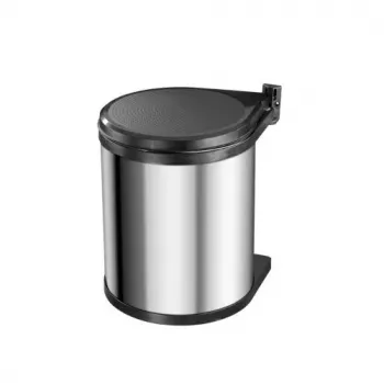 Pedálový odpadkový koš HAILO Compact-Box M 15 l, nerez, s dovíracím víkem Soft-Close