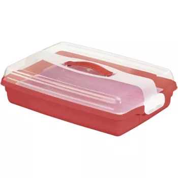 CURVER přepravní box na dort obdélníkový 45x29,5x11,1 cm červený