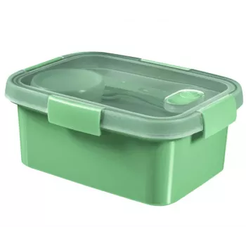 Sada dózy na potraviny CURVER Lunch obdélníková 1,2 l Smart Eco To Go 20x15x9 cm Soft Green