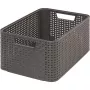 CURVER Style M úložná krabice 38,6x28,7x17 cm tmavě šedá ratanový vzhled 18L