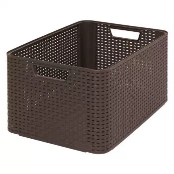 Úložná krabice CURVER Box Style L 43,6 x 32,6 x 23 cm tmavě hnědá