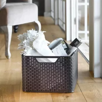Úložná krabice CURVER Box Style L 43,6 x 32,6 x 23 cm tmavě hnědá