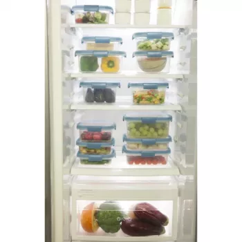 CURVER Smart Eco Fresh obdélníková potravinová nádoba 5L průhledná se zeleným víkem