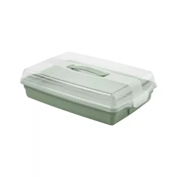 Curver obdélníková přepravní krabice na dort 45x29,5x11,1 cm zelená