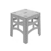 Skládací outdoorový stůl keeeper M Timo, šedý, nosnost 80 kg, 46,5 x 44,5 x 55 cm