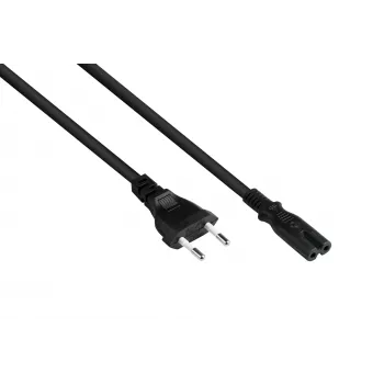 Kabelmeister euro napájecí kabel CEE 7/16 na IEC C7, 5 m, černý, 0,75 mm²
