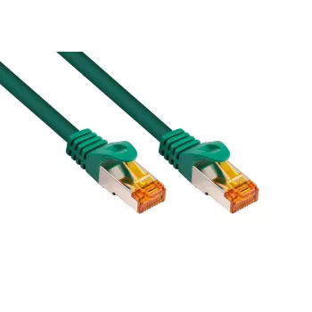 Kabelmeister Cat.7 S/FTP patch kabel, RJ45, TPE, bez halogenů, zelený, 3m