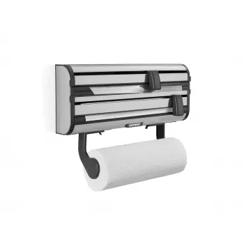 LEIFHEIT Parat Royal Wall-Mounted Dispenser for Paper, Foil & Film, White/Silver