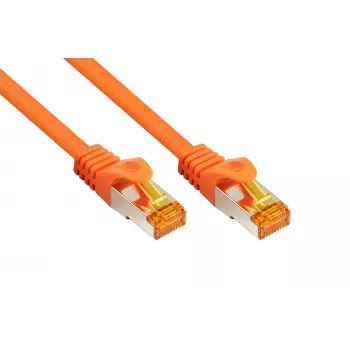 Kabelmeister Cat.7 S/FTP patch kabel, RJ45, TPE bez halogenů, oranžový, 3m