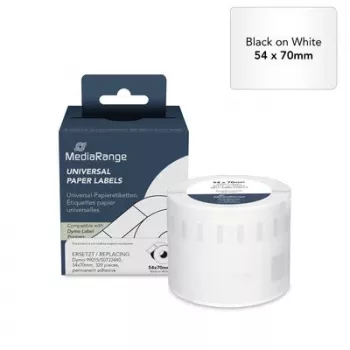 Papírové etikety MediaRange pro Dymo 99015/S0722440, 54x70mm, 320 etiket, bílé, termotisk, permanentní lepidlo