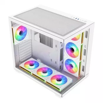 FSP Fortron M341-WA Mid-Tower PC skříň s tvrzeným sklem a 4 ARGB ventilátory
