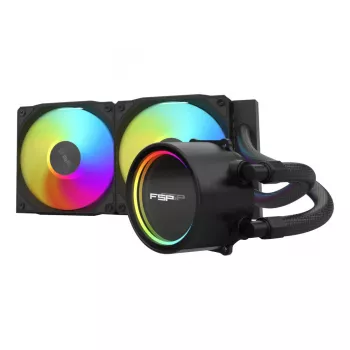 FSP AE24-B 240 mm ARGB all-in-one kapalinový chladič CPU, LGA1851/AM5, černý