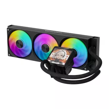 DarkFlash DV360S MAX 360mm ARGB AIO kapalinový chladič CPU - černý