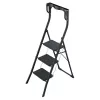 HAILO K77 ComfortLine skládací schůdek, 3 stupně, hliník, bezpečnostní madlo, černý, 150 kg