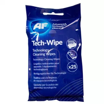 Čisticí utěrky AF Tech Wipes pro technologická zařízení, 25 ks