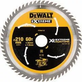 DEWALT Xtreme Runtime 210mm x 30mm 60Z kotoučová pila