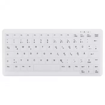 Bezdrátová klávesnice CONTOUR DESIGN Active Key MedicalKey AK-C4110, QWERTZ DE, bílá, IP68, dezinfikovatelná, nabíjecí
