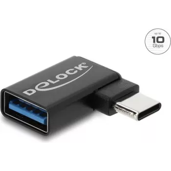 Delock USB 10 Gbps USB Type-C™ samec na USB Type-A samice adaptér, levé zalomení