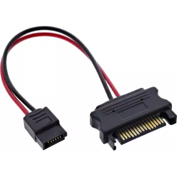 InLine® SATA napájecí adaptér kabel, SATA samice na SlimSATA samec, 0,15 m