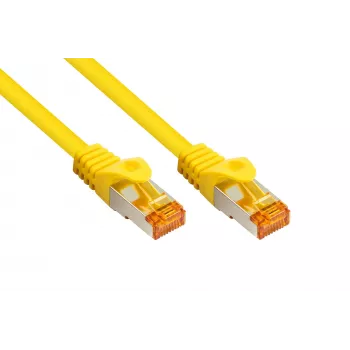 Kabelmeister Cat.7 S/FTP patch kabel, TPE plášť, bez halogenů, žlutý, 5m