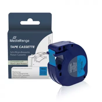 Kazeta s popisovací páskou MediaRange pro Dymo D1 91225/S0721700 12mm x 4m černá na modré