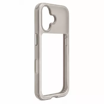 Evelatus Apple iPhone 17 LiveCase hybridní pouzdro se stojánkem PC+TPU stříbrné