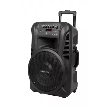 KRUGER & MATZ KM1712 40W aktivní reproduktorová skříň se 2 bezdrátovými mikrofony UHF, Bluetooth, USB, SD, FM rádio
