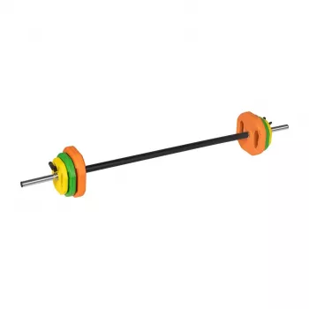 Sada litinové činky REBEL ACTIVE 20 kg s tyčí 140 cm