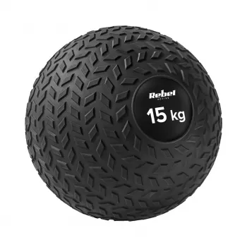 Slam ball Rebel Active 15 kg 23 cm černý - medicinbal pro sílu a rehabilitaci