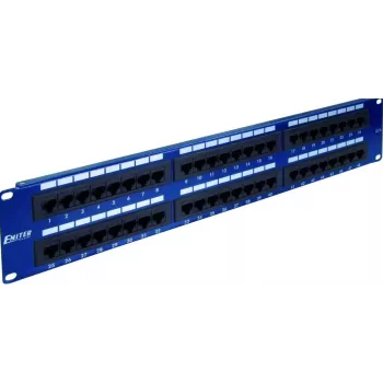 EMITERNET PANEL 19, 48XRJ45 UTP CAT.5E (2U) modrý DCN/PPFA652K488C5E