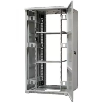 EmiterNet Top volně stojící rámová skříň 32U 800x800x1540mm plech/glass přední dveře EM/SH05D-8832