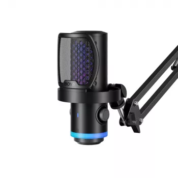 Herní mikrofon BOYA CastMic G40Bz s ramenem, kabelový USB-C – černý